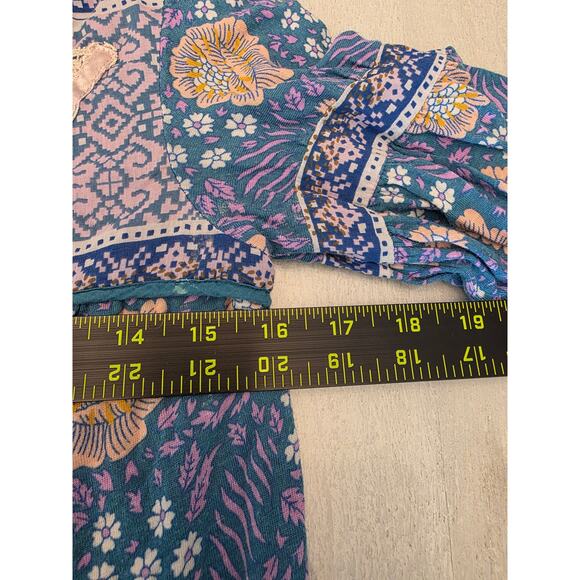 Free People Women's Tunic SZ Small Boho Floral - Picture 6 of 7